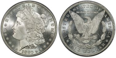 1880-S $1 MS67+ 