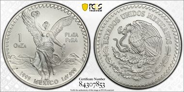 1995-Mo Onza Libertad Ag MS69