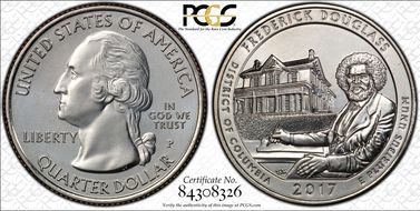 2017-P 25C Frederick Douglass NP MS67