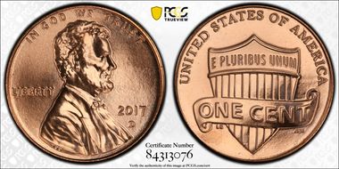 2017-D 1C Shield First Strike MS67RD