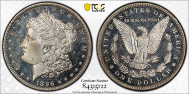 1896 $1 MS65DMPL
