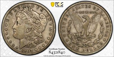 1903-S $1 VAM 2, Micro S VF30