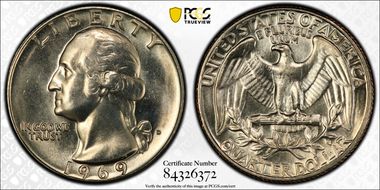 1969-D/D 25C RPM FS-501 MS66