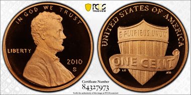 2010-S 1C Shield PR70DCAM