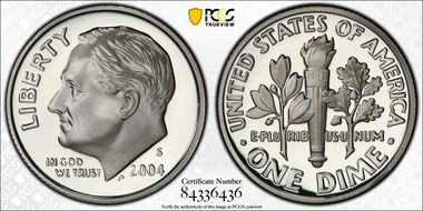 2004-S 10C Silver PR70DCAM