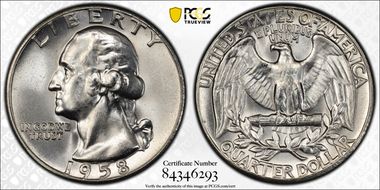 1958 25C Type B Reverse, FS-901 MS65