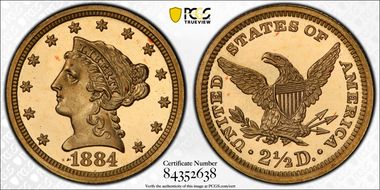 1884 $2.50 PR66DCAM