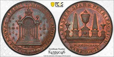 (c.1790) Tk 1/2D DH-120 Warwickshire, Bisset's MS65RB