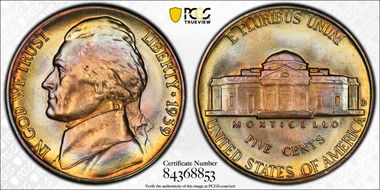 1939-D 5C Reverse of 1940 MS67+