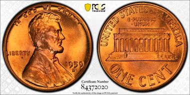 1959-D 1C MS67+ RD