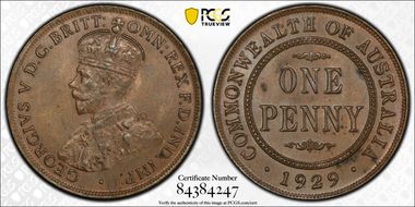 1929 (m) 1D Indian obverse MS64BN