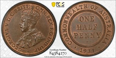 1931 1/2D KM-22 MS65BN