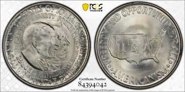 1954 50C Washington-Carver MS66