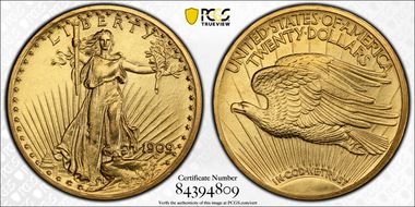 1909 $20 PR64