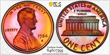 1984-S 1C PR67RB