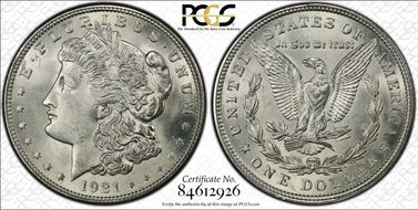 1921 $1 Morgan MS64
