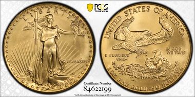 1986 $50 Gold Eagle MS69