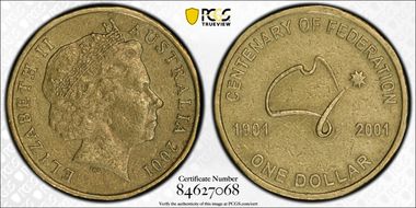 2001 $1 Centenary of Federation XF40