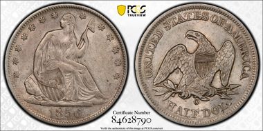 1856-O 50C WB-2 Large O AU53