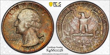 1951-S 25C MS66