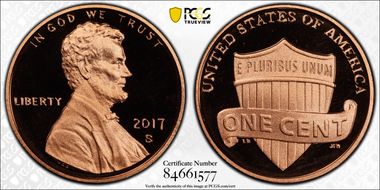 2017-S 1C Shield  First Day of Issue PR70DCAM