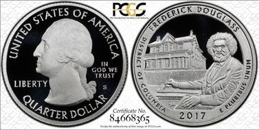 2017-S 25C Frederick Douglass NP-Silver PR70DCAM