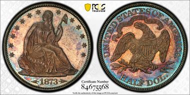 1873 50C Arrows MS65