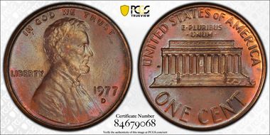 1977-D 1C MS65BN