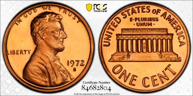 1972-S 1C PR69DCAM