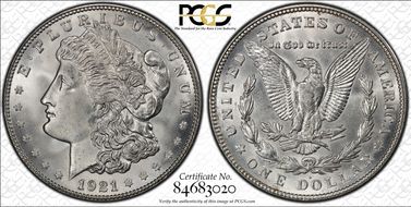 1921-D $1 MS65