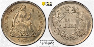 1872-S H10C MM Below MPD FS-302 MS64