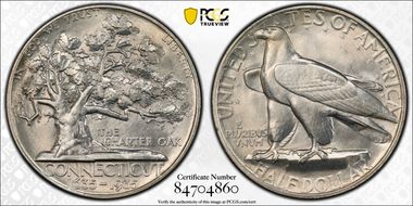1935 50C Connecticut MS65