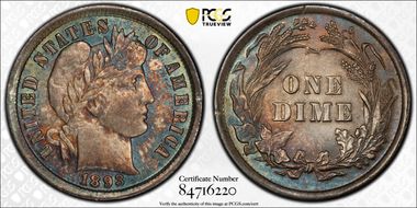 1893/2 10C MS65