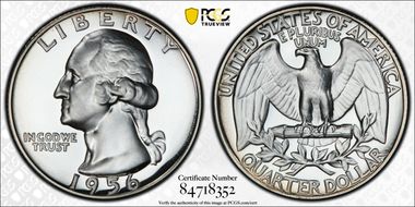 1956 25C PR69DCAM