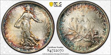 1913 1 Fr Gad-467 F-217 MS65