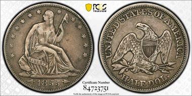 1855/54 50C Arrows VF35