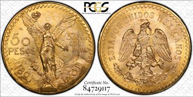 1931/0 50 Peso KM-481 Au MS64