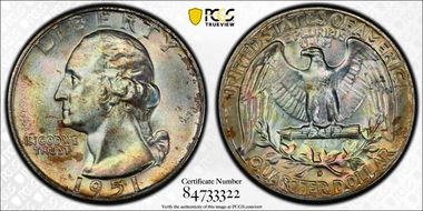 1951-D 25C MS67+