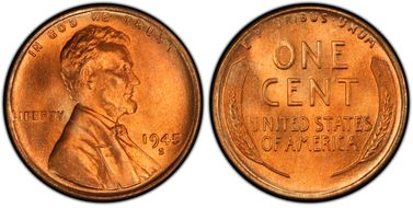 1945-S 1C MS67+ RD