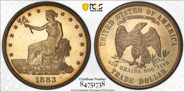 1883 T$1 Trade PR64CAM