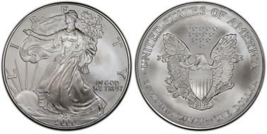 2000 $1 Silver Eagle MS70