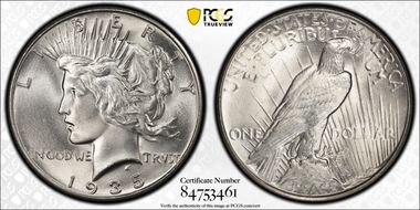 1935 $1 MS66+