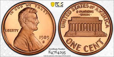 1989-S 1C PR70DCAM