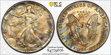 1987 $1 Silver Eagle MS67