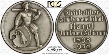 1938 Medal Basel R-160a Matte SP65