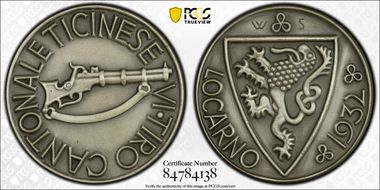 1932 Medal Locarno R-1474a Matte SP66