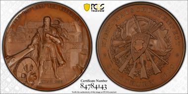 1890 Medal Solothurn R-1121c  Bronzed AE SP65