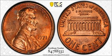 1971 1C Doubled Die Obverse MS64RD