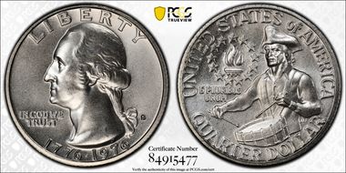 1976-S 25C Silver MS68