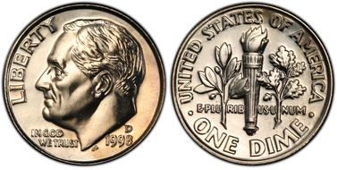 1998-D 10C MS67